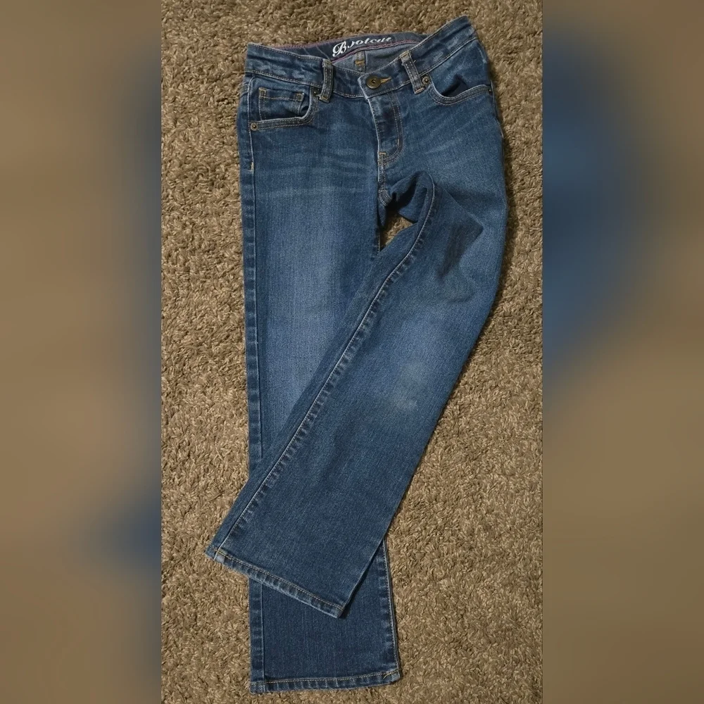 Girls Size 8 Classic Blue Denim Jeans Set Of 3 - Picture 1 of 12